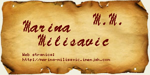 Marina Milisavić vizit kartica